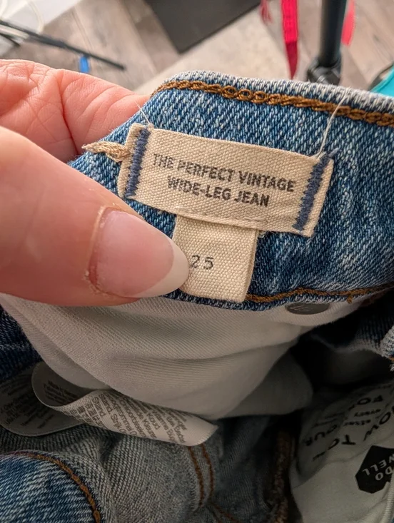 Madewell The Perfect Vintage Wide-Leg Jeans Size 25 High Rise Light Wash - Picture 8 of 11